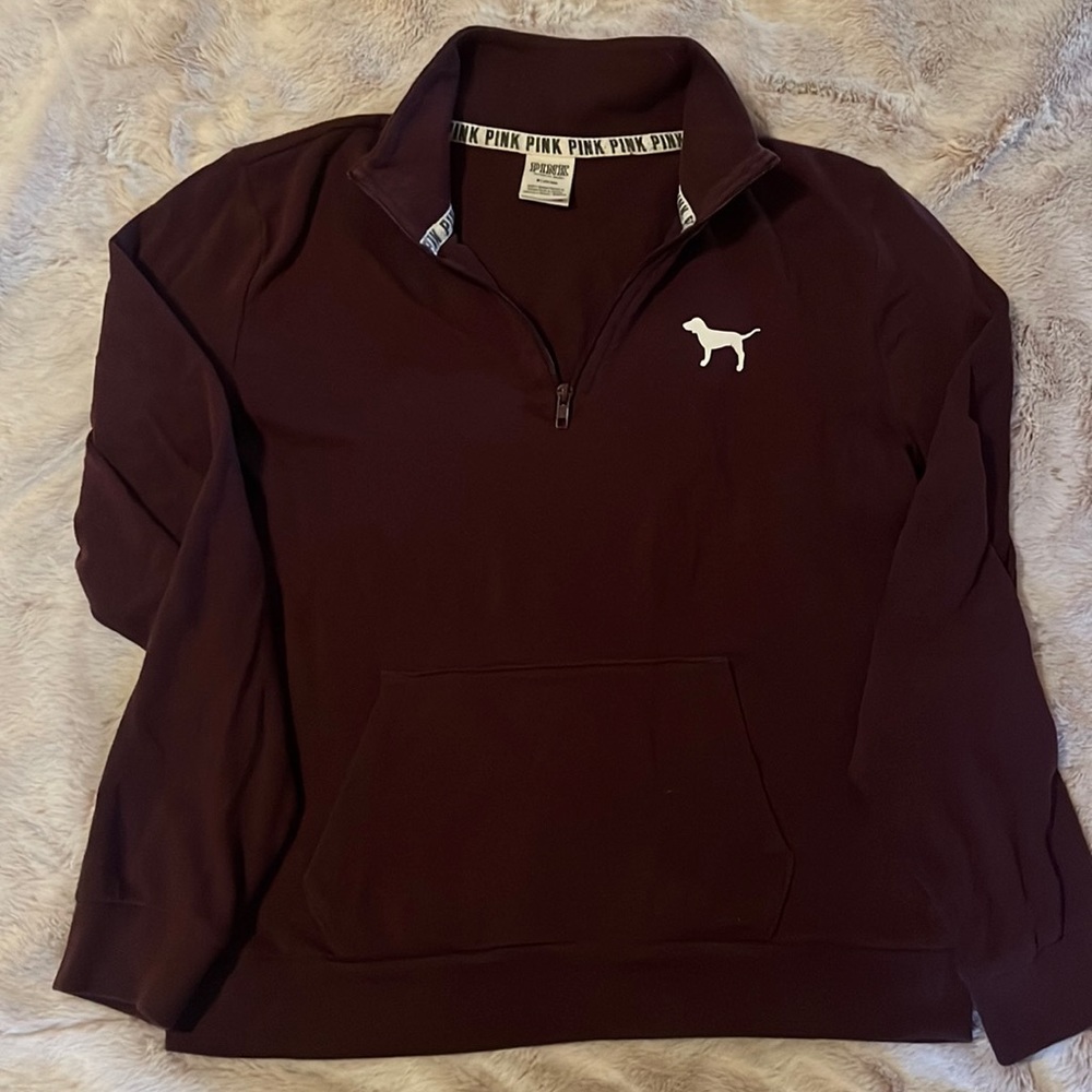 M Pink half-zip sweatshirt